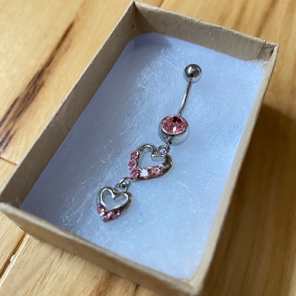 HEART NAVEL RING - Picture 2 of 2